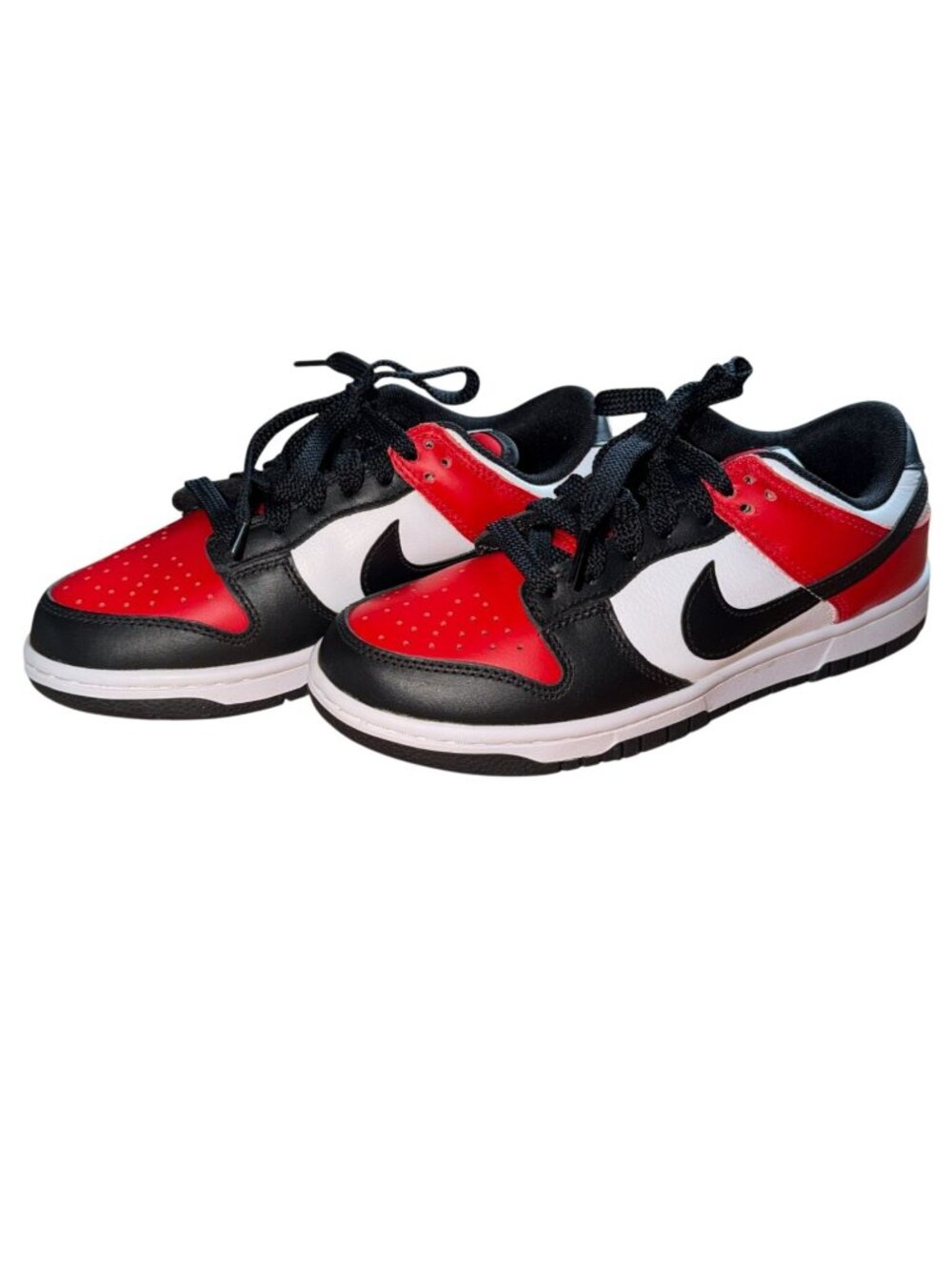 Nike By You Dunk Low Tops Custom Made Sneakers-Red/Black/White-6.5W/5M-New